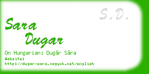sara dugar business card